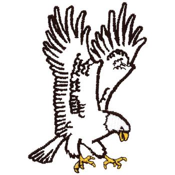 Outlines Embroidery Design: Eagle Outline from Dakota Collectibles
