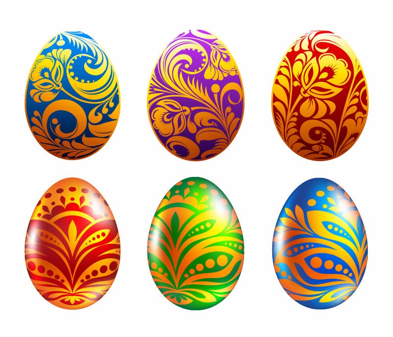 Set of Easter Eggs Vector Illustration | Free Vector Graphics ...