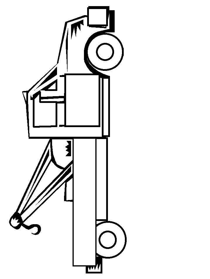 Childsemi Tow Truck Coloring Page
