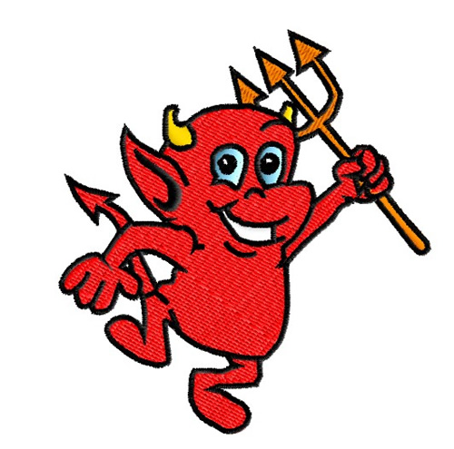 Fantasy Embroidery Design: Cute Little Devil from King Graphics
