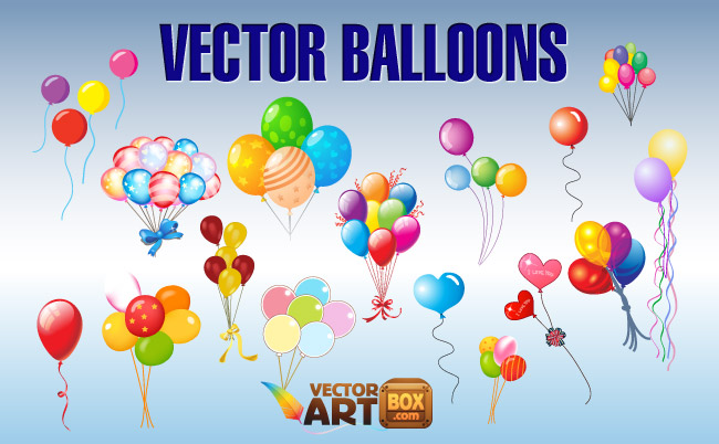 VectorArtBox.com » Blog Archive » Balloons Clip Art
