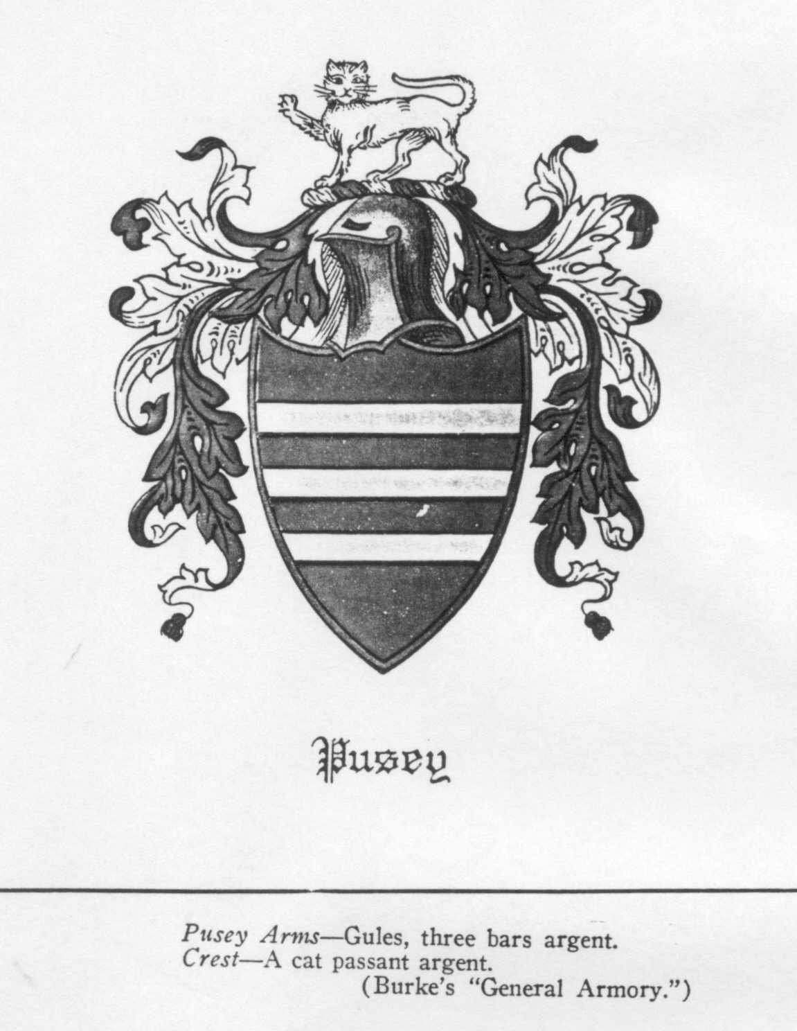 PUSEY Family Crest
