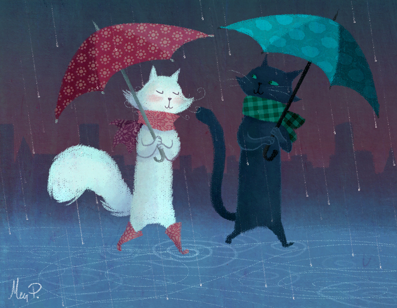 FFFFOUND! | Rainy Cats by ~shayde on deviantART