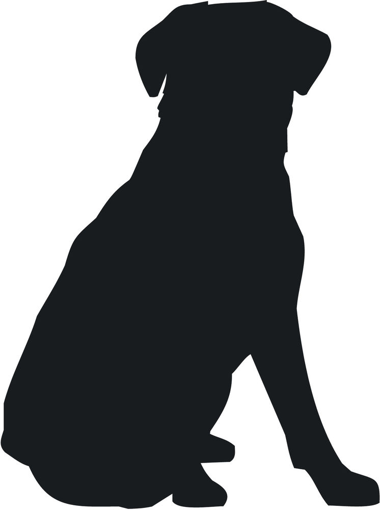 LABRADOR RETRIEVER SIT DOG DECAL STICKER CAR VAN VINYL SILHOUETTE ...