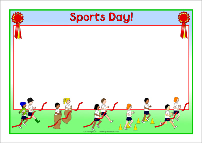 Sports Day A4 page borders (SB4764) - SparkleBox