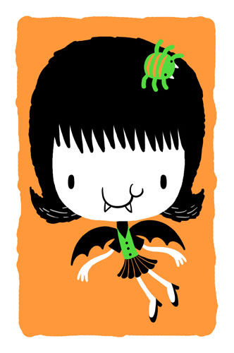 Diddle's Cartoon Wunderland: Happy Halloween from Vampire Girl!