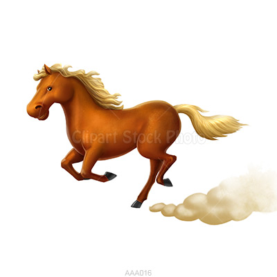 Horse Clip Art, Royalty Free Running Wild Horse Picture Cartoon