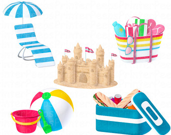 Popular items for beach clipart on Etsy