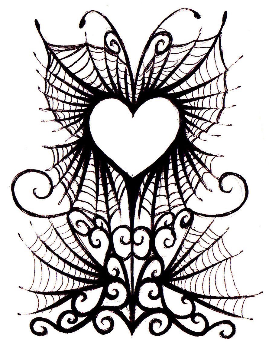 Images For > Gothic Heart Tattoo Designs