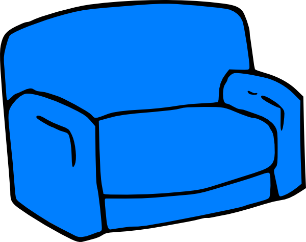 Blue Sofa clip art - vector clip art online, royalty free & public ...