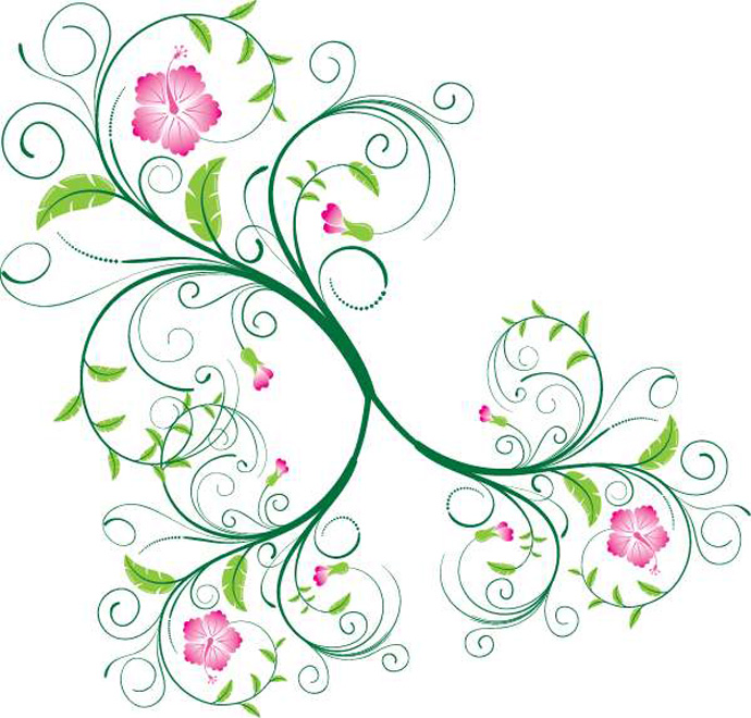 Swirl Floral and Flower Vector Graphics | Webby Dzine | Download ...