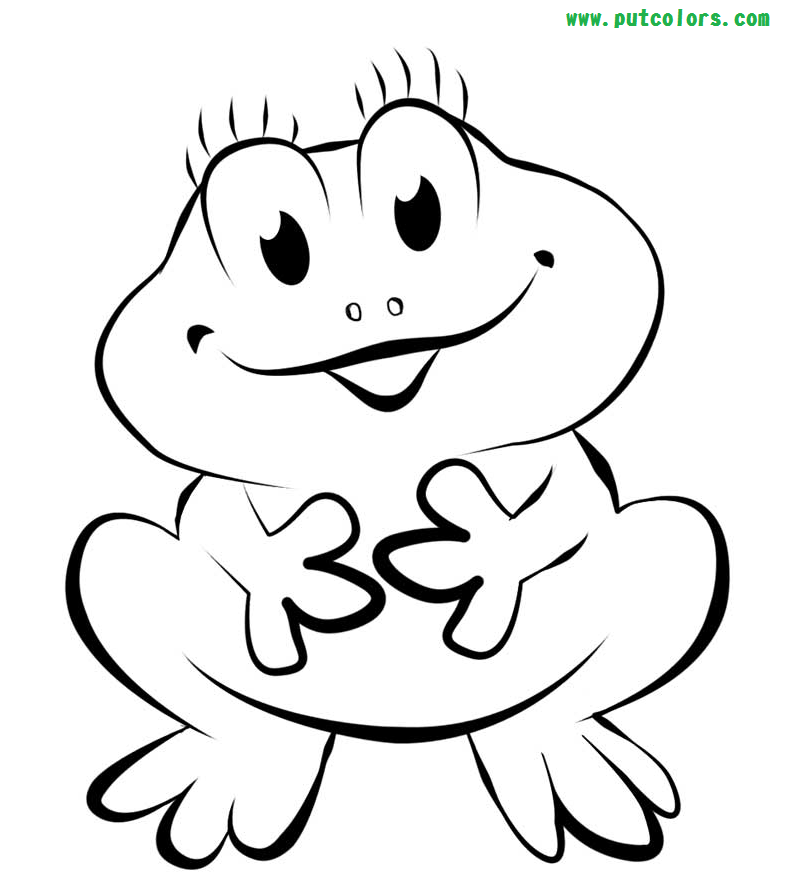 Funny Frog Coloring Pages