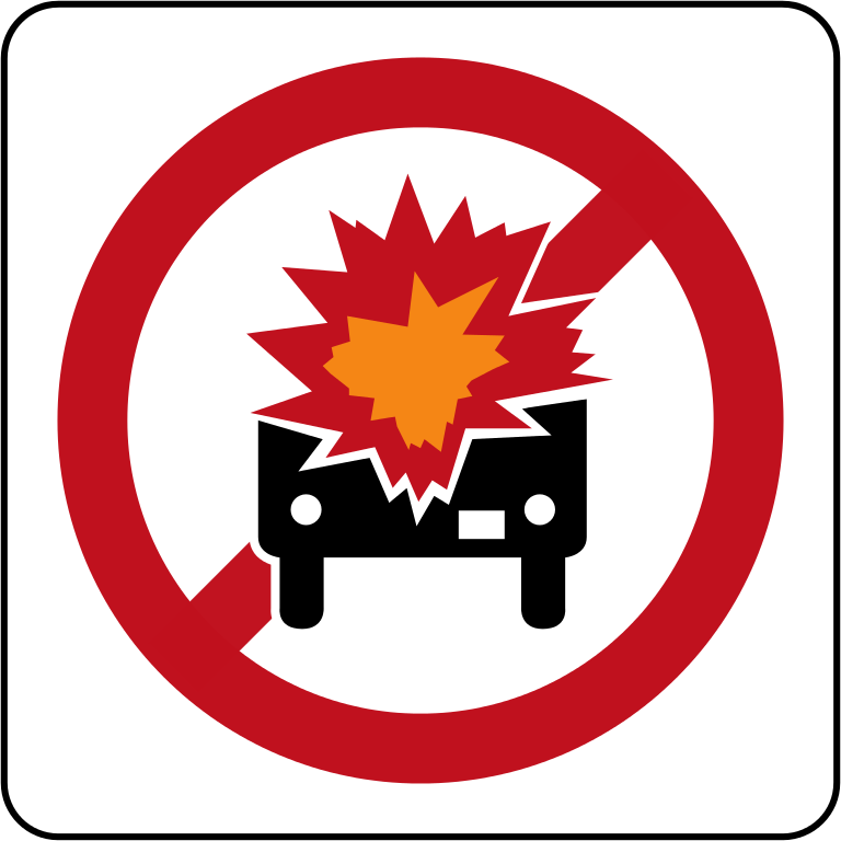 File:Brunei road sign - Hazardous Loads Prohibited.svg - Wikimedia ...