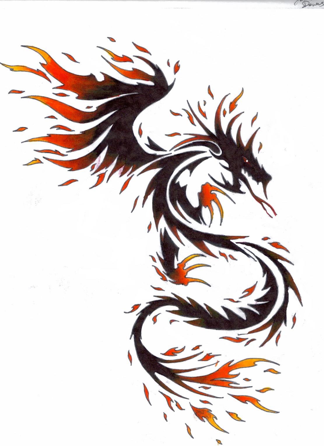 tribal dragon by oreozili on DeviantArt