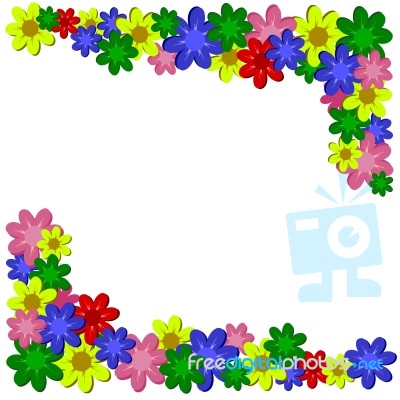 Flower Frame Border Stock Image - Royalty Free Image ID 10052583