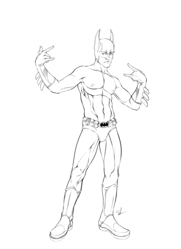 Batman Free Lineart by iSkyloft on DeviantArt