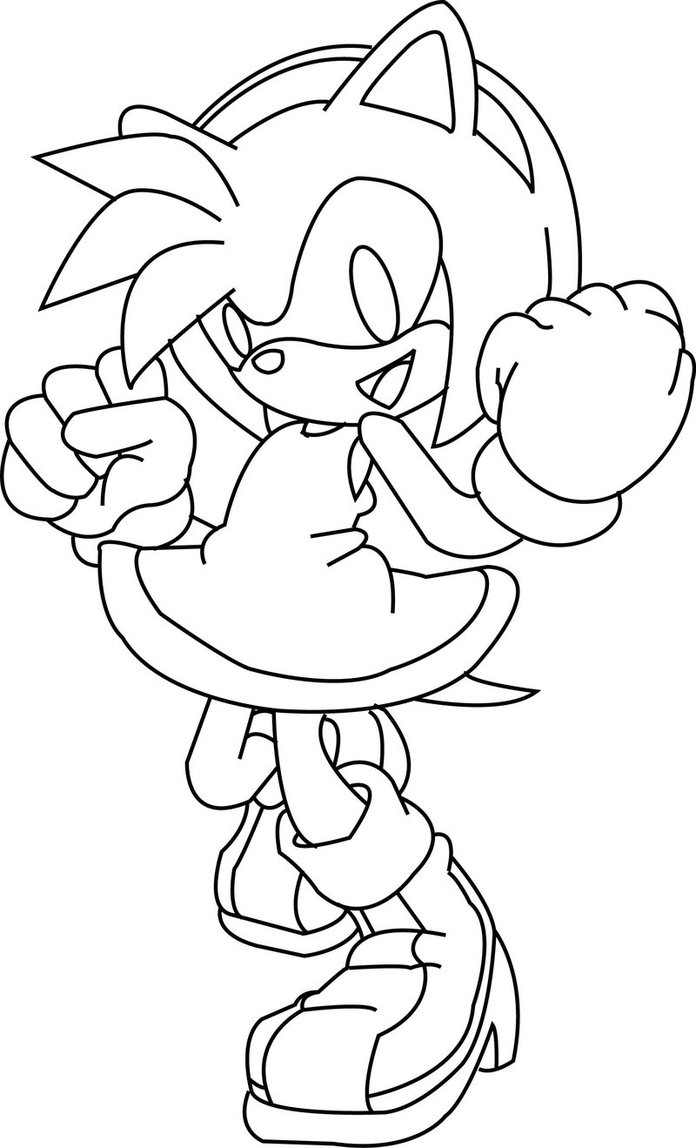 Amy the rose lineart by lineartdrawer on DeviantArt