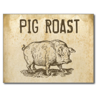 Pig Roast Postcards & Postcard Template Designs | Zazzle