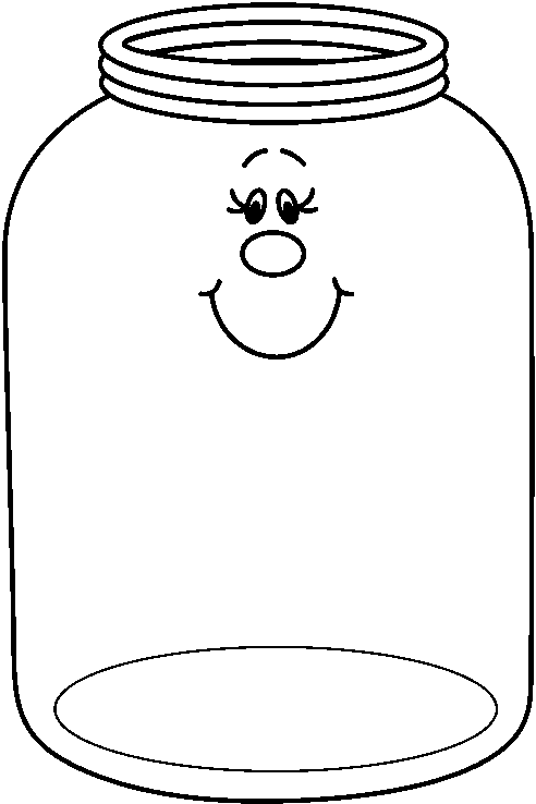 Black And White Jar Clip Art Clipart - Free Clipart