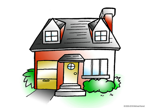 House Cartoon With Cartoon Picture Of A House, Used Under A ...