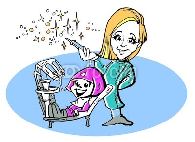 Dentist and child, fun cartoon" Stock photo and royalty-free ...