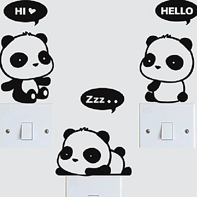Cute Three Cartoon Pandas Window Stickers 2015 – $9.99