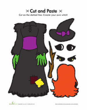 Halloween Witch | Worksheet | Education.com