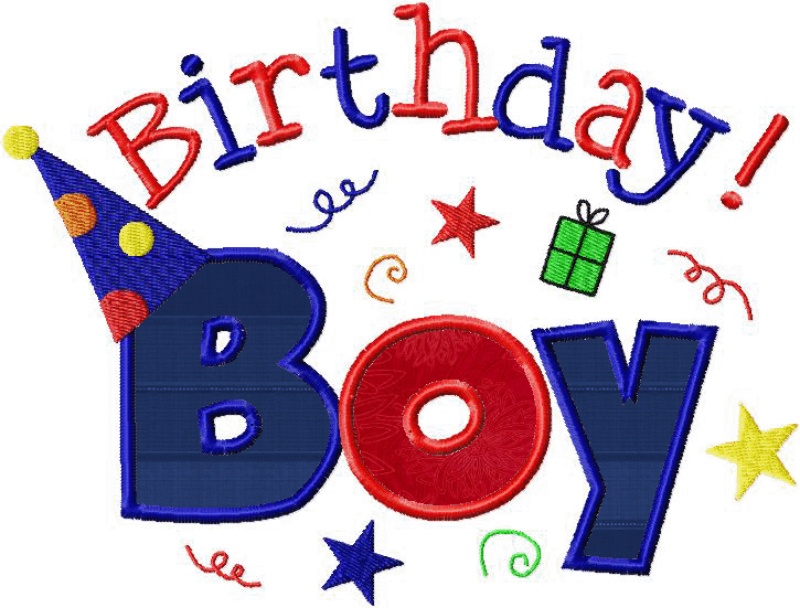 Happy Birthday Boy And Girl Machine Embroidery Design Applique Two ...