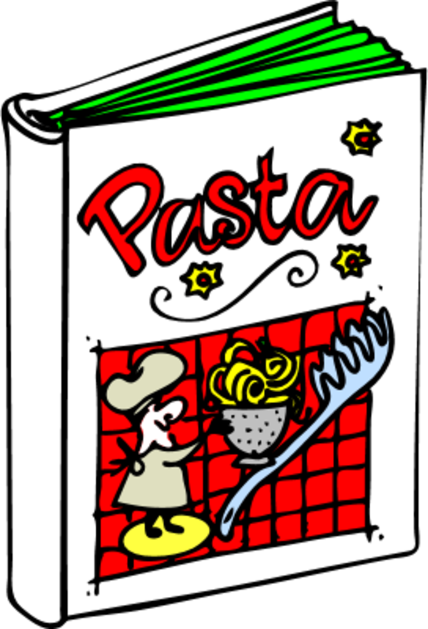 pasta book Italian cooking - vector Clip Art