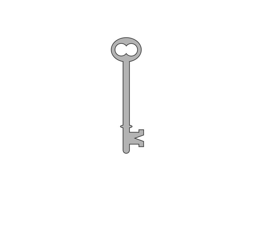 Skeleton Key SVG Vector file, vector clip art svg file