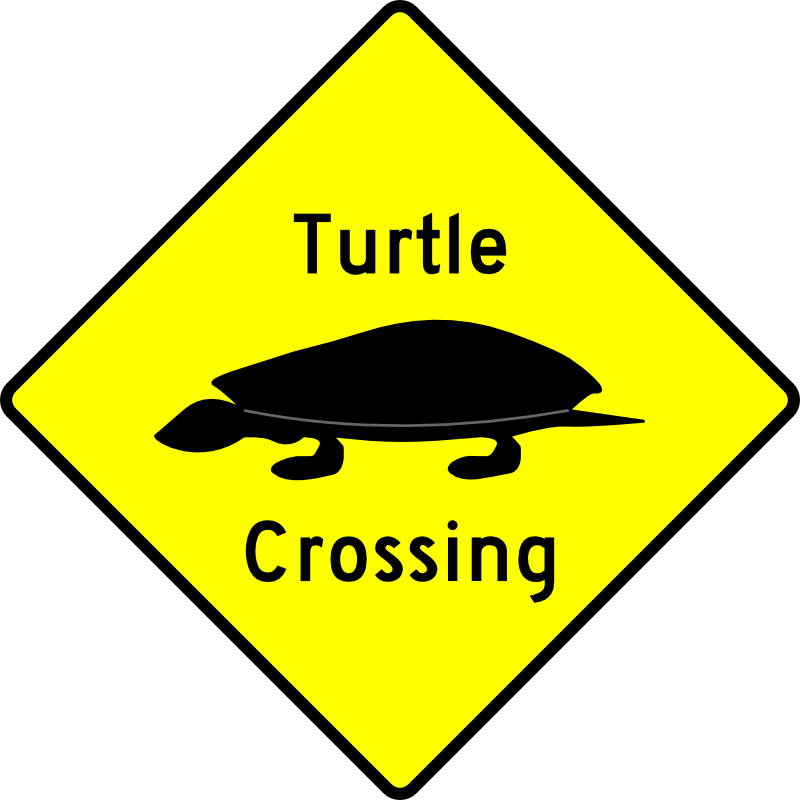 Clipart - Caution - Turtle Crossing