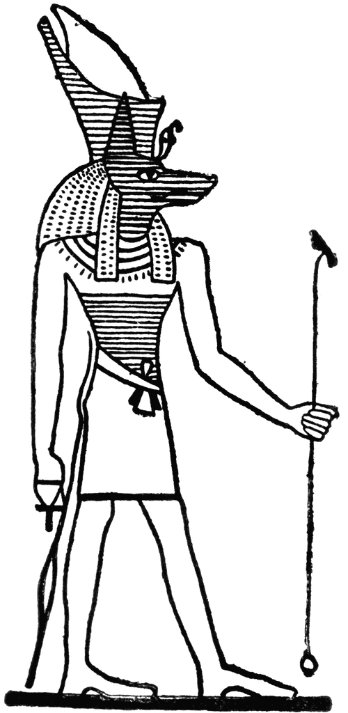 ndog go log style: anubis egyptian god