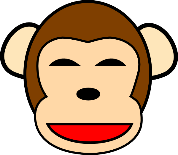 Happy Chimpanzee clip art - vector clip art online, royalty free ...