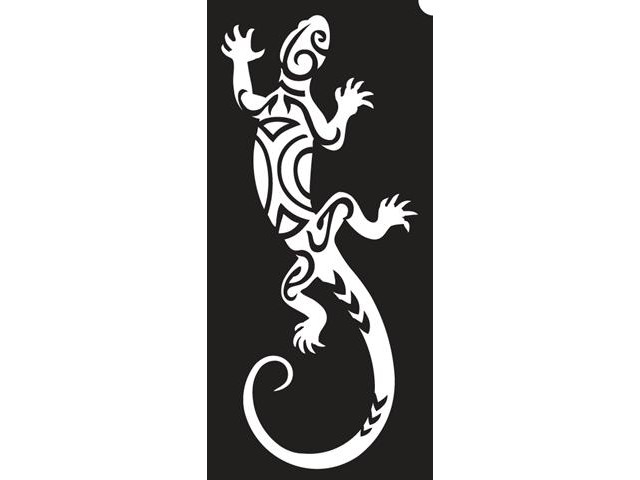 Salamander 01 giant glitter tattoo stencil