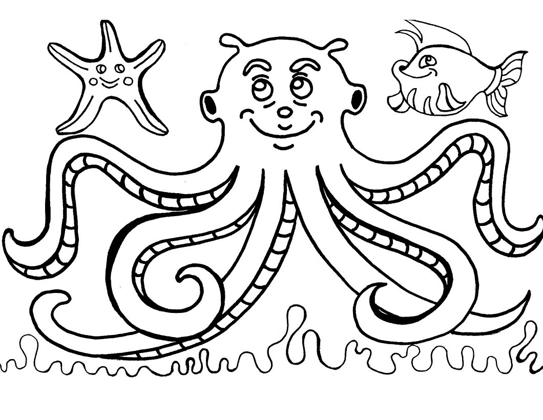 Octopus-Coloring-Pages-For- ...