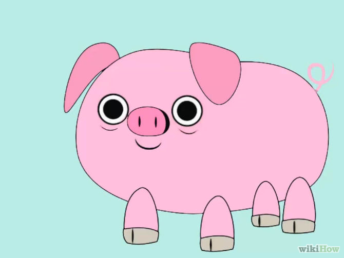 How to Draw a Pig: 14 Steps (with Pictures) - wikiHow