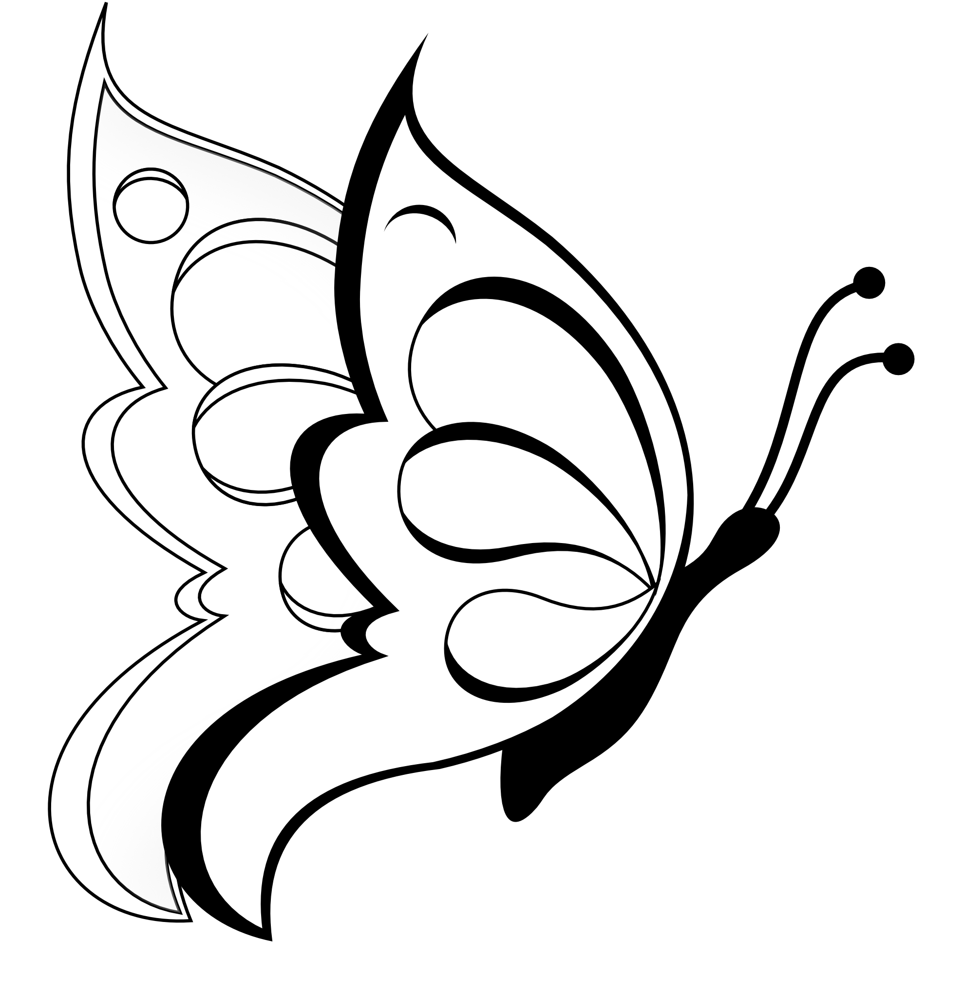 Butterfly Outline Clipart | Clipart Panda - Free Clipart Images