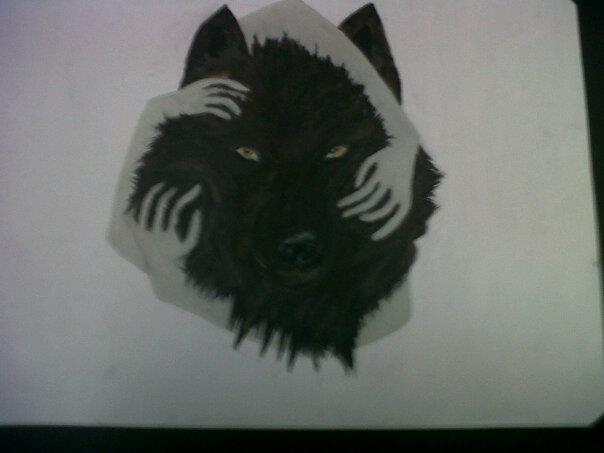 black wolf head art final piece by Just-Little-ME on DeviantArt