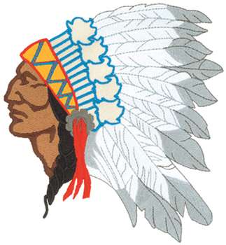 Heads Embroidery Design: Indian Chief Head from Dakota Collectibles