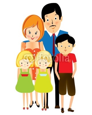 Cartoon Family Of 5 - Cliparts.co