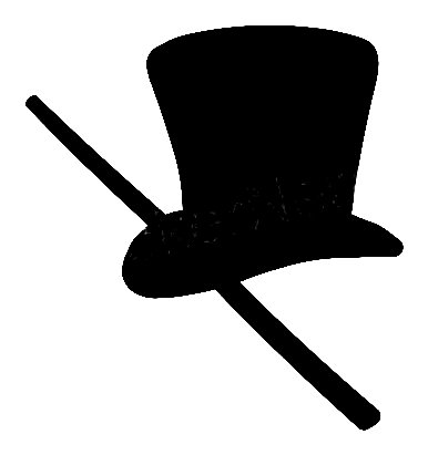 Magic Hat And Wand Sticker Humor Bumper Decals Funny Clipart ...