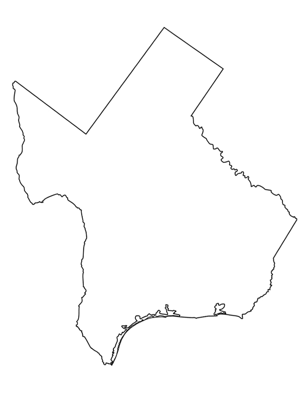 Texas Map Template - Invitation Templates