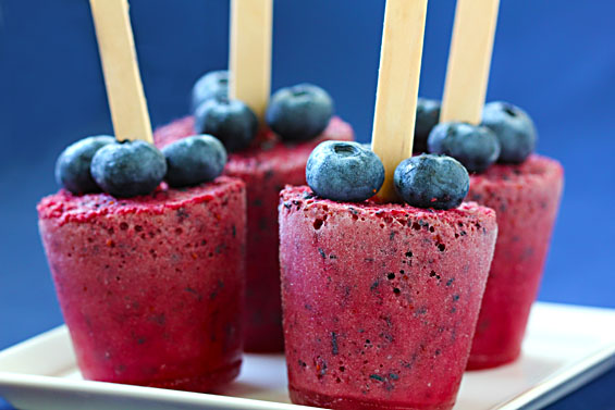 Blueberry Pomegranate Popsicles | Gimme Some Oven