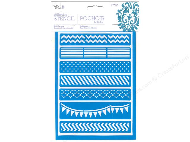 Multicraft Stencil Adhesive Trendy Borders -- CreateForLess
