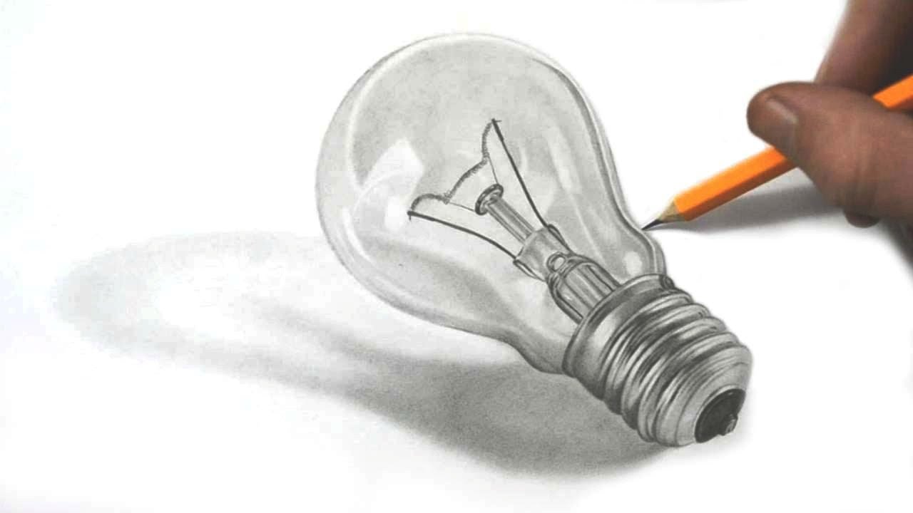 Drawing a Realistic Lightbulb in Graphite Pencil - YouTube