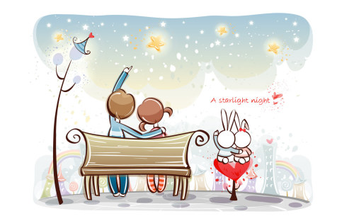 Cute Valentines Day Cartoon Couple Love Wallpaper (2560x1440 ...