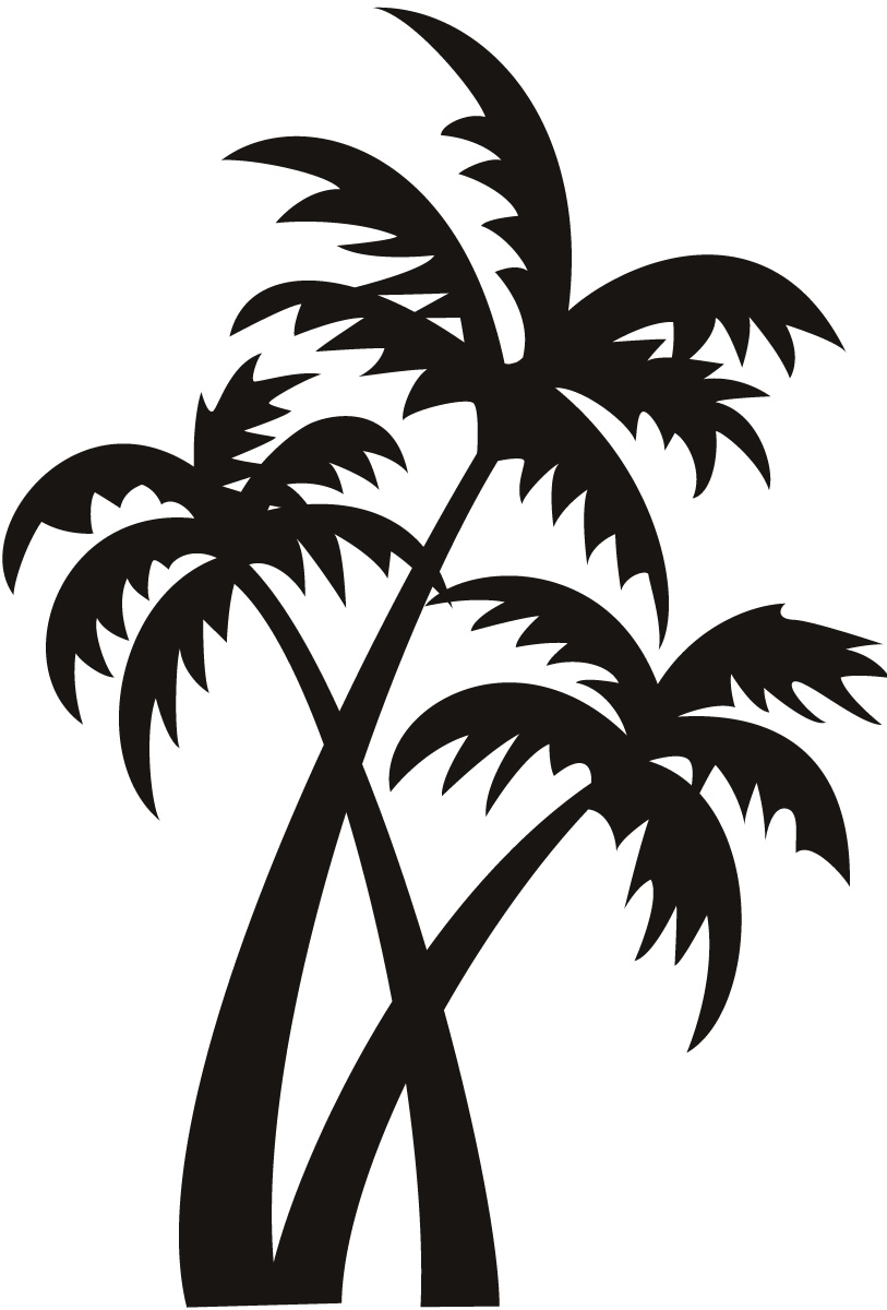 Palm Trees at The Beach Wall Art Sticker Wall Decals Transfers | eBay