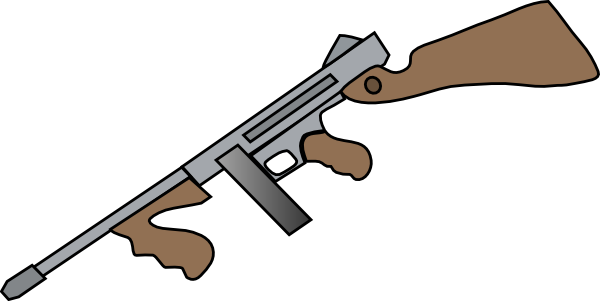 Thompson Machine Gun Clip Art at Clker.com - vector clip art ...