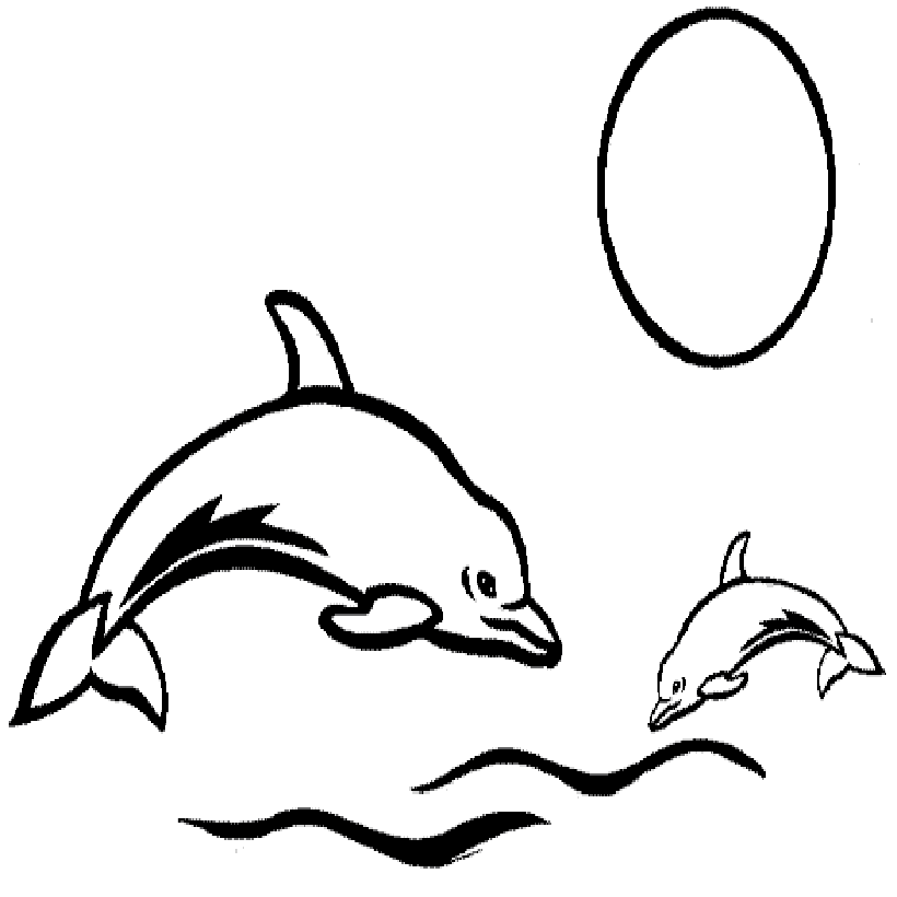Free Dolphin Coloring Pages Tattoo