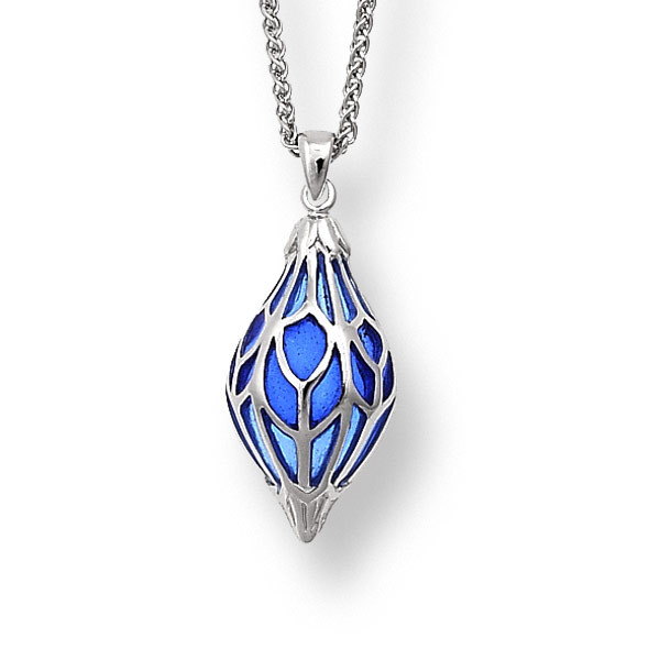 Blue Enamel Torpedo Pendant | The Oxford Gallery